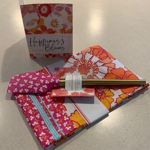 Margot Elena Happy Home Calico Spatula and Floral Tea Towel